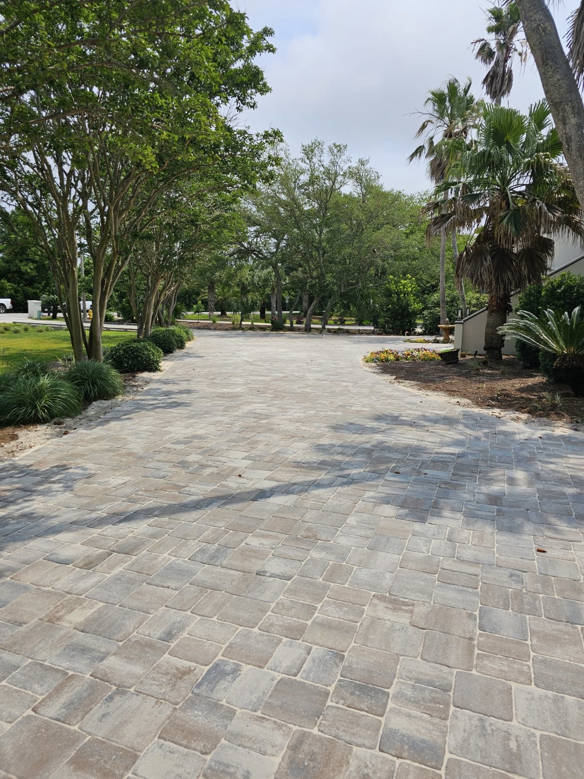 Professional brick paver driveway installation